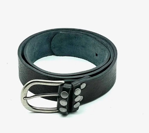 Eco Tanned Studded Leather Belt