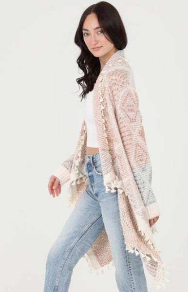 Tassel Fringe Cardigan Sweater
