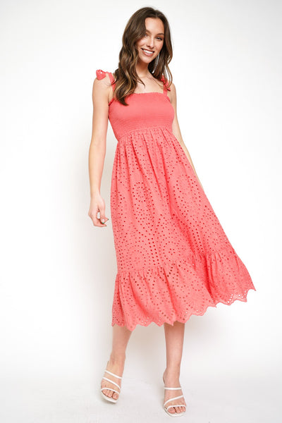 Tatiana Eyelet Midi Dress