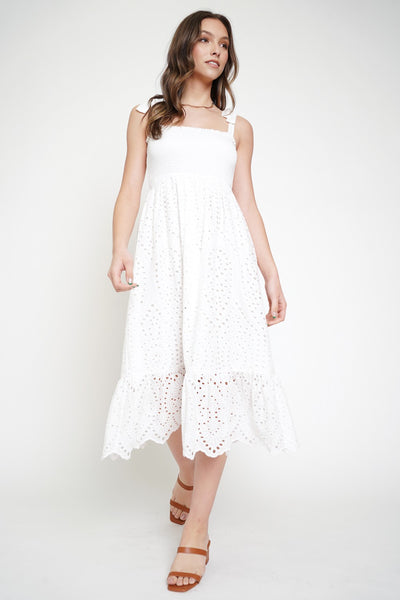 Tatiana Eyelet Midi Dress