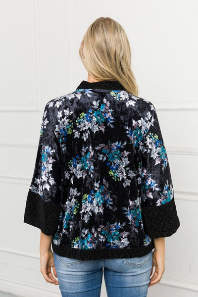 Cai Mixed Velvet Print Jacket