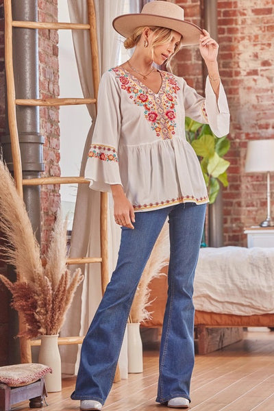 Calliope Embroidered Top