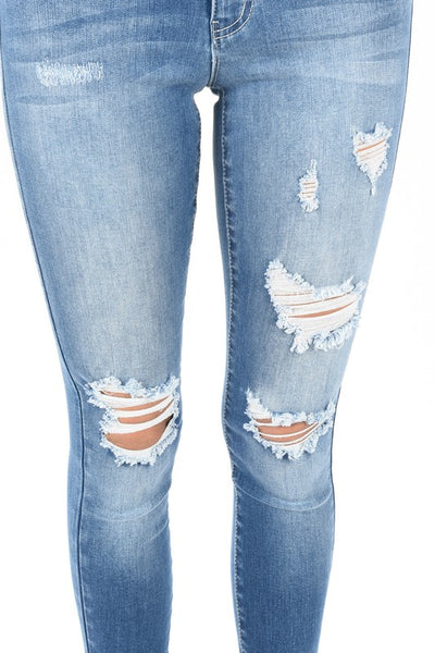 Monroe High Waisted Destroyed Stretch Jeans - Soul Of The Rose®