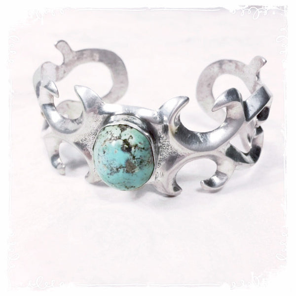 Nakoma Vintage Sterling Turquoise Cuff