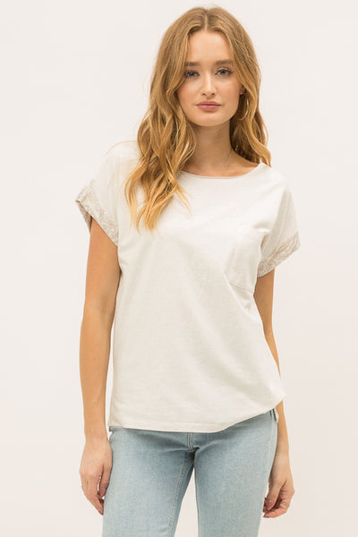 Marley Rolled Up Sleeve Top - Soul Of The Rose®