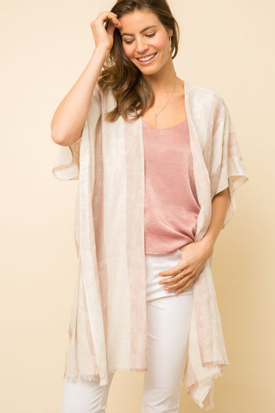 Trisha Striped Linen Blend Kimono
