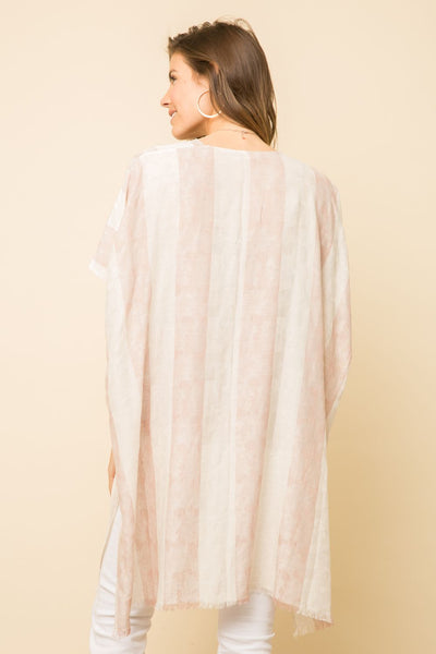 Trisha Striped Linen Blend Kimono