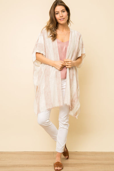 Trisha Striped Linen Blend Kimono