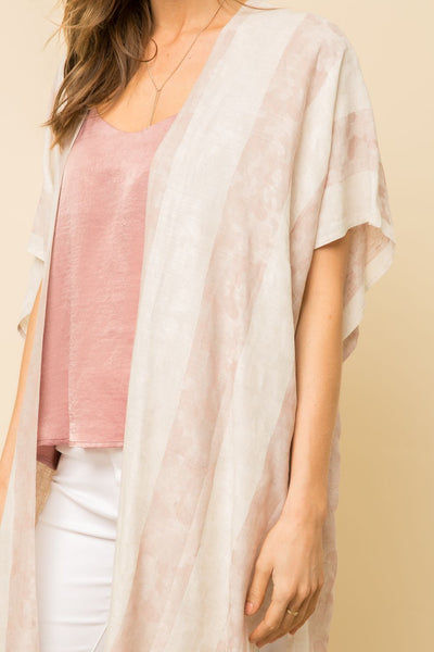 Trisha Striped Linen Blend Kimono