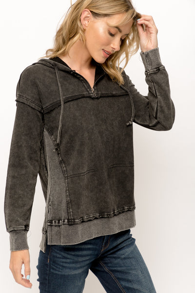 Washed Drawstring Hoodie