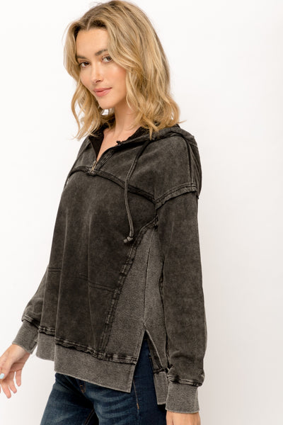 Washed Drawstring Hoodie