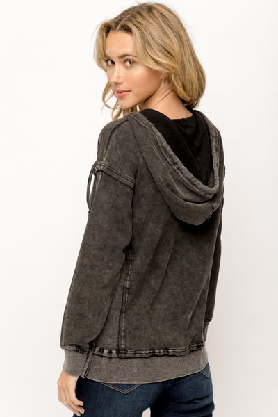 Washed Drawstring Hoodie