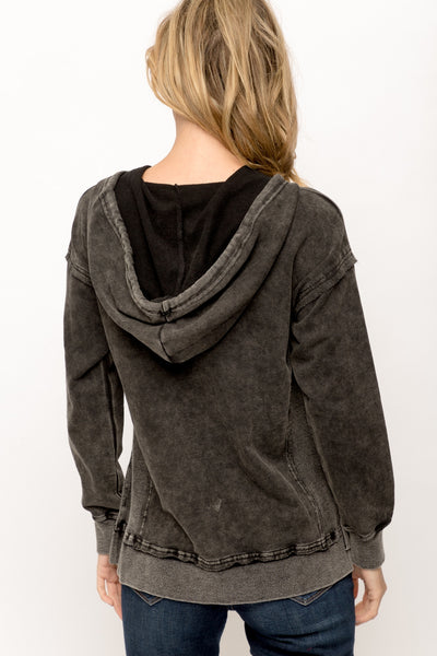 Washed Drawstring Hoodie