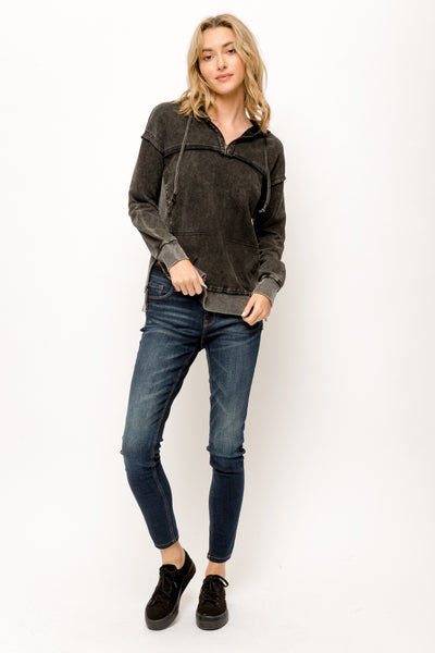 Washed Drawstring Hoodie