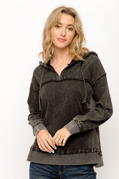 Washed Drawstring Hoodie