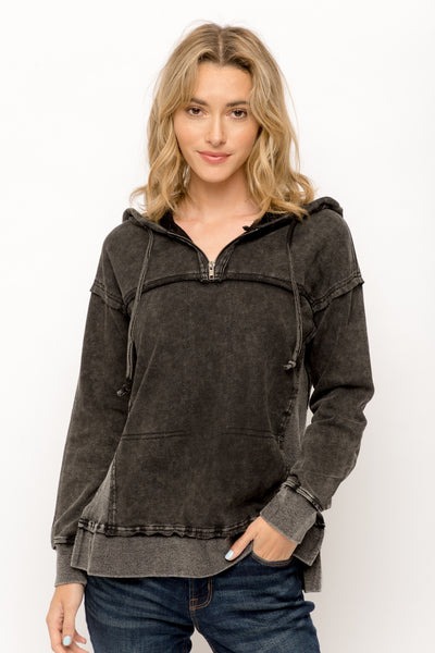 Washed Drawstring Hoodie