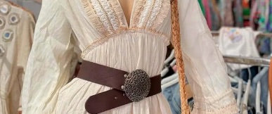 Bohemian Leather Belt with Round Buckle