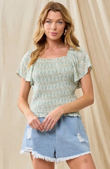 Lenzee Smocked Top