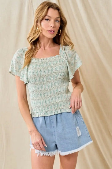 Lenzee Smocked Top