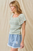 Lenzee Smocked Top