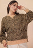 Leopard & Camo Printed Knit Casual Top