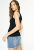 Daria Lettuce Hem Sweater Tank