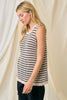 Lylee Striped Scalloped Edge Crochet Tank Top