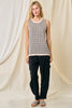 Lylee Striped Scalloped Edge Crochet Tank Top