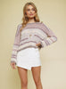 Mandy Multi Color Stripe Pullover Sweater