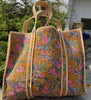 Cotton Quilted Floral Print Tote Bag