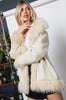 Shaggy Fur Open Front Mid Length Jacket