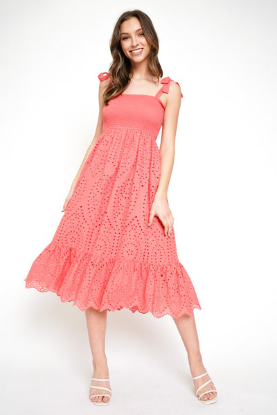 Tatiana Eyelet Midi Dress