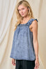 Terra Denim Smocked Tank Top