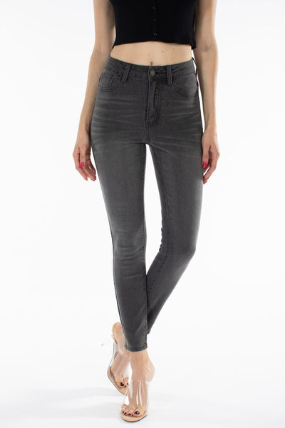 Avery High Rise Gray Skinny Jeans
