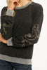 Isotta Acid Washed Embroidered Pullover
