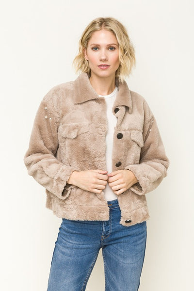 Faux Fur Trucker Jacket