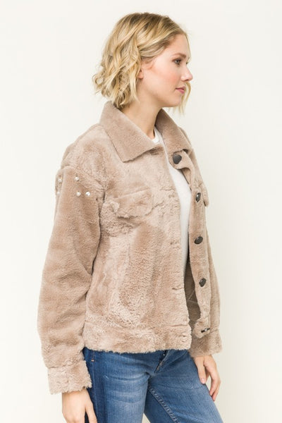 Faux Fur Trucker Jacket