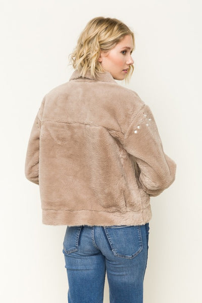 Faux Fur Trucker Jacket