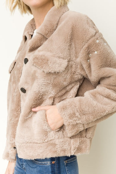 Faux Fur Trucker Jacket