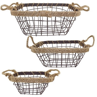 Decorative Wire Basket Set