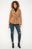 Suede Twill Tie Waist Jacket