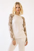 Tie Dye Sleeve Raglan Pullover Top
