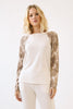 Tie Dye Sleeve Raglan Pullover Top