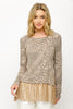 Leopard Print Lace Bottom Top