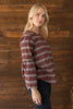 Mixed Plaid Shirt with Bell Sleeves