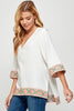 Sage Embroidered Top