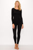 Ribbed Long Sleeve Top and Leggings Lounge Set