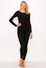 Ribbed Long Sleeve Top and Leggings Lounge Set