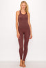 Ribbed Seamless Tank Top and Leggings Lounge Set