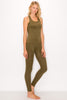 Ribbed Seamless Tank Top and Leggings Lounge Set